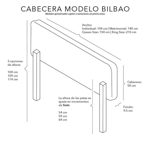 Cabecera Queen Size Dicasa Bilbao Chocolate