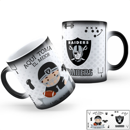 Taza Mágica Nfl Raiders Calidad