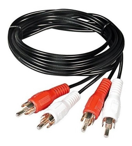 Cable De Audio Rca 2x2 Rojo-negro 1,8metros - Polotecno