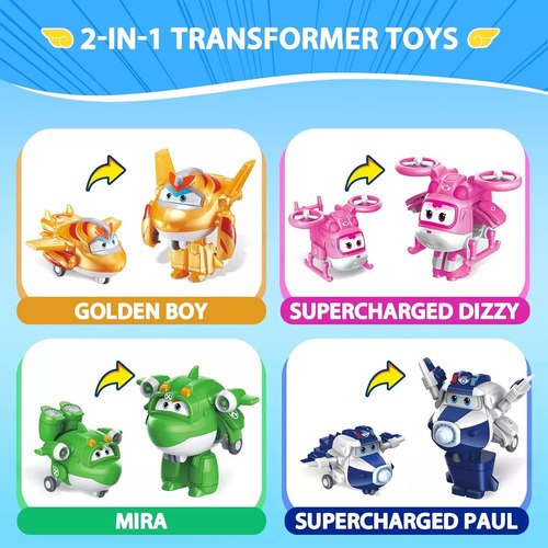 Super Wings Transform A Bots Pack 4