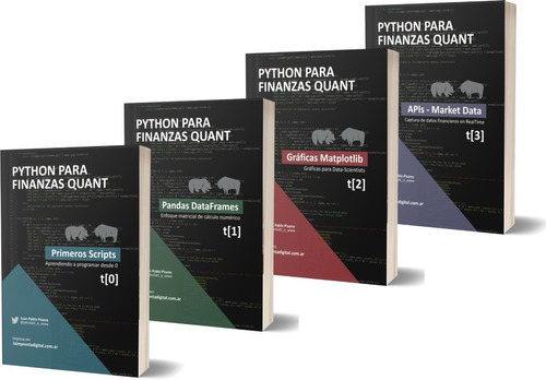 Libros Aprendé Python Desde 0 Trading Quant - Combo 4 Tomos