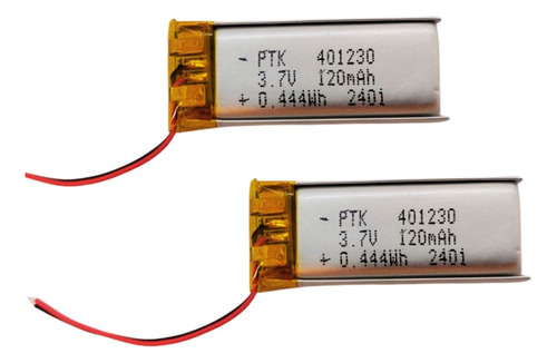 2 Baterias 401230 Beston Litio 3.7v Polímero Li-ion 120mah 