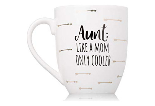  Aunt Like A Mom Only Cooler Ceramic Mug Best Aunt Gift...