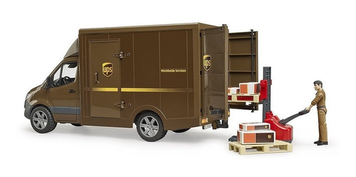 Imagen 5 de 5 de Mercedes Benz Sprinter Ups Bruder Escala 1:16
