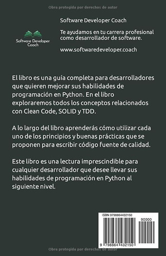 Pitón. Clean Code & Solid & Tdd (aprende Python) (español E)
