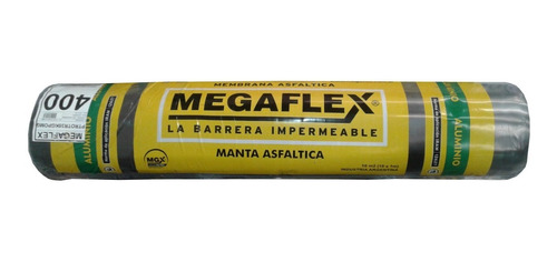 Megaflex Aluminio Grofado Membrana Asfáltica 35 Kg Mgx 400
