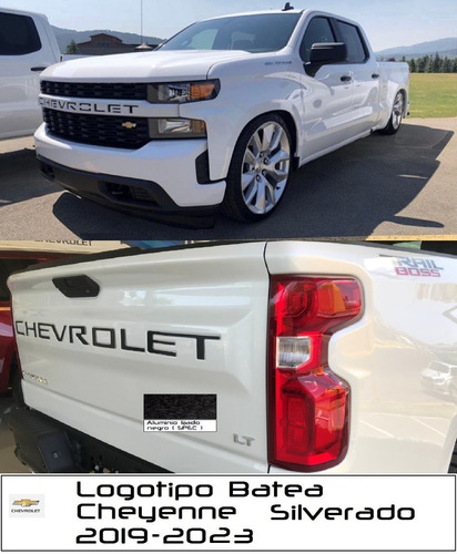 Letras Logotipo Tapa Batea Chevrolet Cheyenne  2019 - 2023