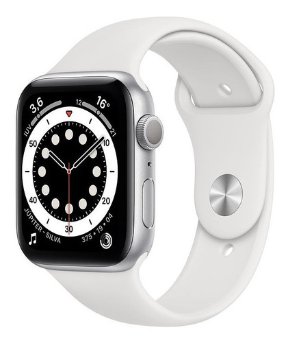 Imagem 9 de 9 de Apple Watch SE (GPS, 40mm) - Caixa de alumínio galactic silver - Pulseira esportiva Branco