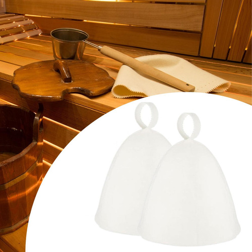 2 Gorros De Sauna, Gorros De , Gorros De 2 Piezas Blancas