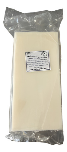 Barra Jabón Tocador 1 Kilo Base Neutro Blanco.