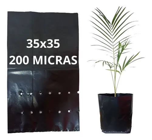 Saco Saquinho Para Mudas Plástico Preto 35x35cm 100 Unidades