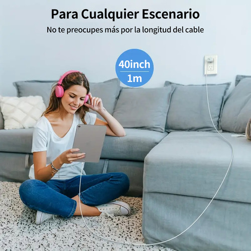 Cargador Carga Rápida 2m Tipo C Para Iphone 11/12/13/14 25w