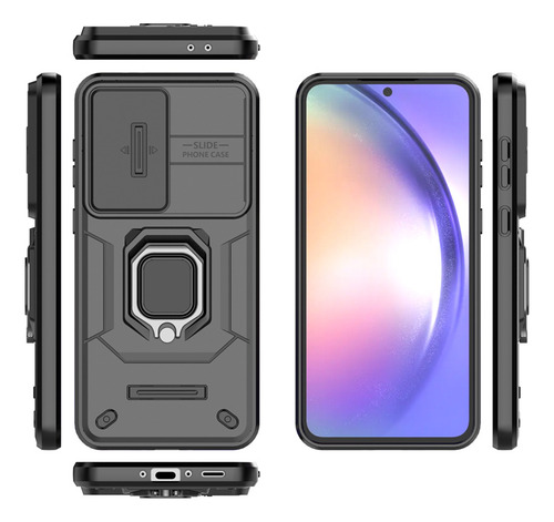 Funda Protectora De Cámara Deslizante Para Samsung Galaxy A56 5g A26 A36 A15 A25 A35 A55 A34 A54 M15 M35 M55 A13 A04s Armor Ring Hold