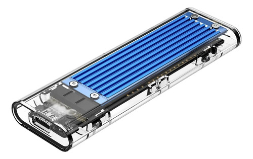Case Externo Para Ssd M2 Nvme 10 Gbps Type C Usb 3.1 B M Key Transparente