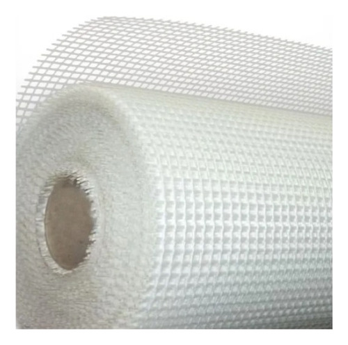 Malla Revoque Fibra De Vidrio 5 X 5 Mm Rollo 1 X 50m 90gr Blanco Mate