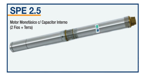 Motobomba Wdm Sub. Caneta 2,5'' 1,0cv 220v 2fios Tubo 75mm
