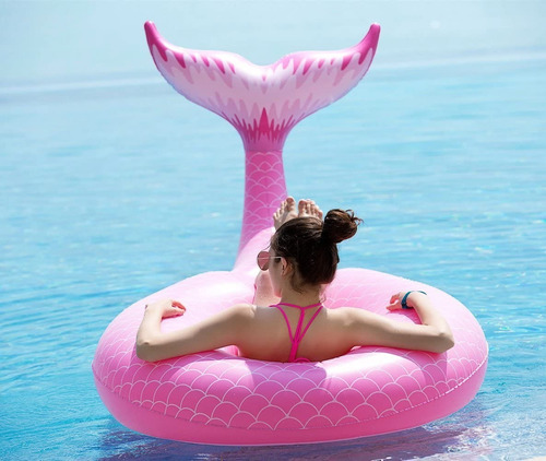 Inflable Cola Sirena Flotador Grande Para Alberca Playa