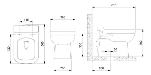 Kit de lavabo convencional Elite Ifwt con asiento termofijo