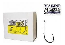 Anzol Marine Sports 4330 Nº7/0 Cx 100pcs