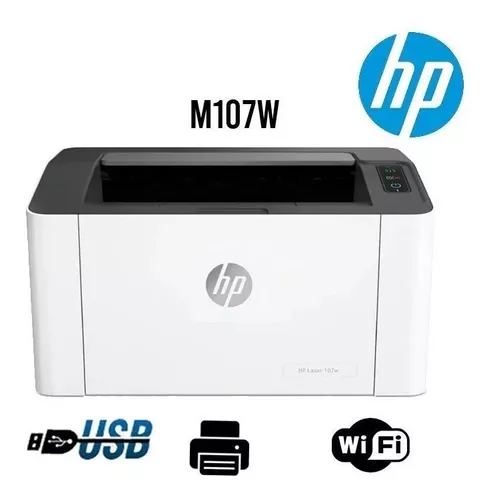 Impresora HP Laser 107w Láser Negro WiFi Smart App Dúplex Doble Cara Manual