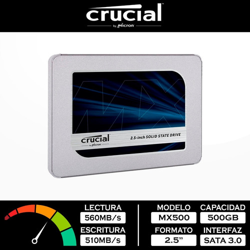 Ssd 2.5 7mm Crucial Mx500 500gb Sata 3.0