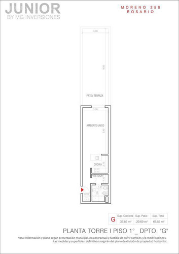 Imagen 12 de 14 de Departamento Monoambiente En Venta En Rosario