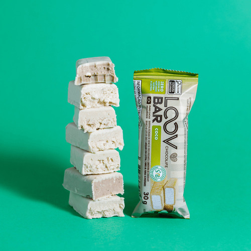 Combo 6 Barras De Chocolate Recheado Vegano Coco Chocolife