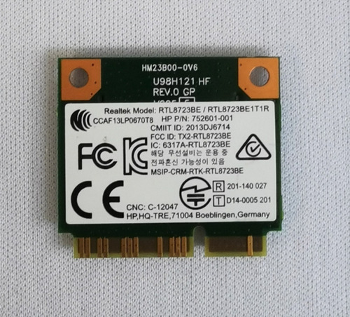 Tarjeta De Red Wifi 752601-001 Hp 11-d010wm 11-d