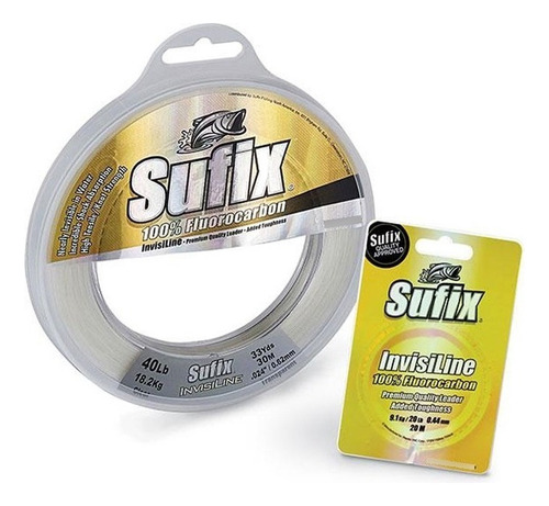 Linea Lider De Fluorocarbon 40 Lb Marca Sufix Color Clear