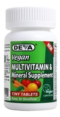 Vitaminas Vegana Vegan Deva 90 Cap Polivitamínico Eua