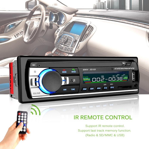 Radio Auto Bluetooth Mp3 Usb Sd Fm +control 12v