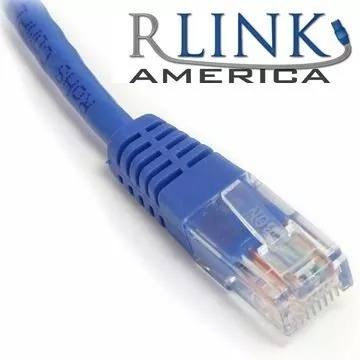 Patch Cord 0.5mts Utp Cat5e Color Azul Rlink America Combo