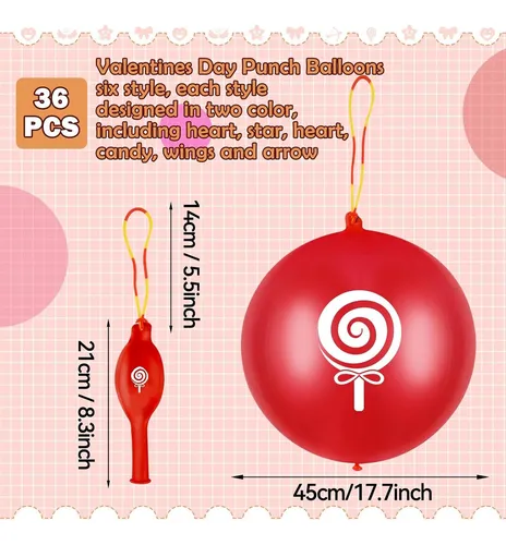 36 Globos De Golpe Hslcgf San Valentín Resistentes