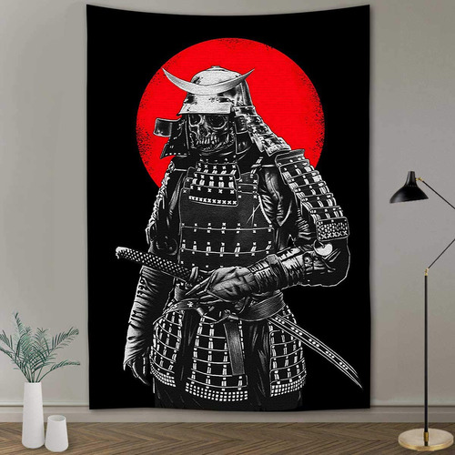 Tapiz Pared Diseño Samurai Japon Psicodelico Asiatico 40 X
