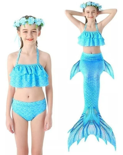 Cosplay De Cola De Sirena Para Niñas Con Monoaleta, Disfraz