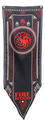 Game Of Thrones Torneo Banner 18x60 Pulgadas Casa Targaryen