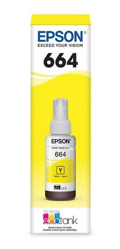 Botella De Tinta Original Epson T 6644 Amarilla L300 L310