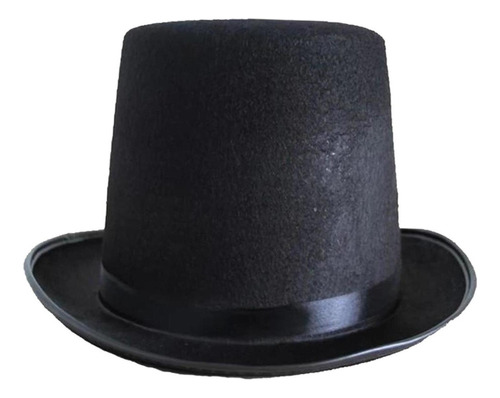 Sombrero De Copa, Sombrero De Mago De Fieltro Negro, Disfraz