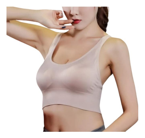 Crop Top Deportivo Transpirable Ajustable - Beige Ref. 2115