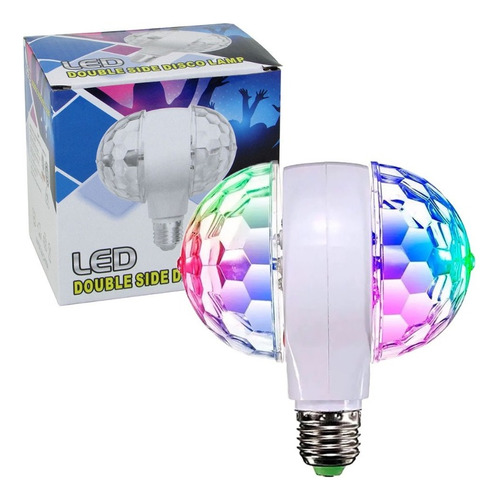 Lampara Led Giratoria Doble Luz Rgb Bolichera Foco Disco