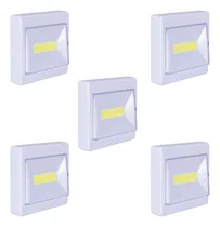 Comprar Pack X 5 Luz Tecla Doble Led Pilas Placard Pasillos Alacenas