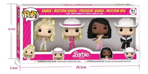Muñecas Barbie Pop! Set 4 Figuras - Bootleg Funko (Usado)
