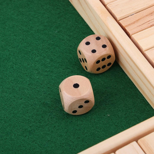 2 X Jogo De Tabuleiro De Dados De Madeira Com 4 Lados E 10