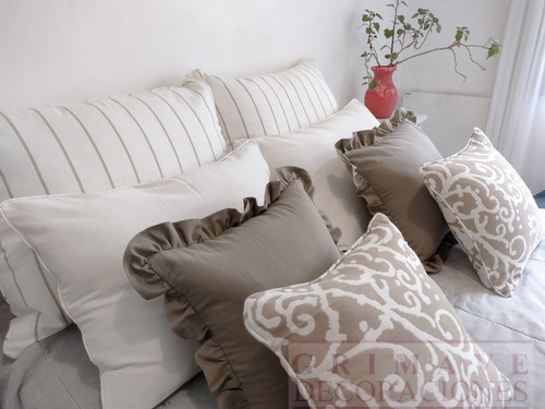 Imagen 3 de 4 de Almohadon Tusor Volado 40x40. Caballito Envio T/pais.