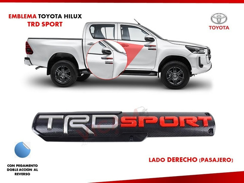 Emblema Lateral Toyota Hilux Trd Sport Lado Derecho