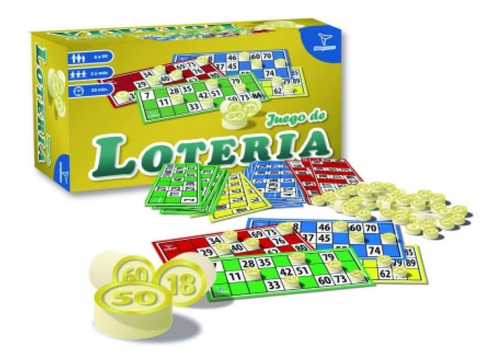 Juego De Mesa Lotería Fichas De Madera Totogames 2343