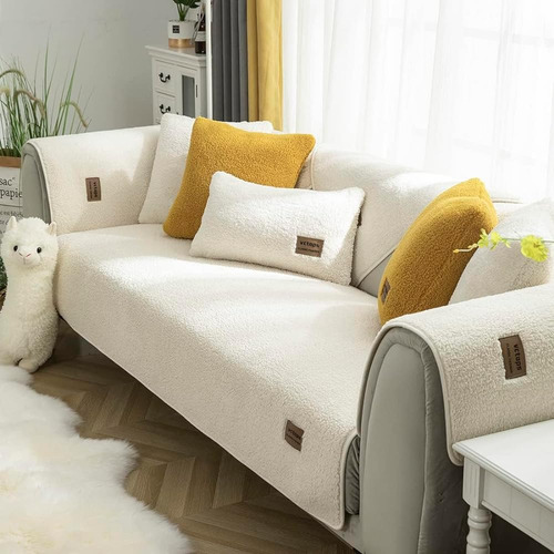 Vctops Sherpa Fleece Sofa Couch Covers Super Soft Warm Plush