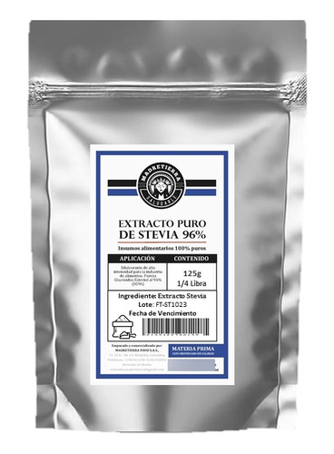 Extracto De Stevia Puro 95% X125gr - g a $391