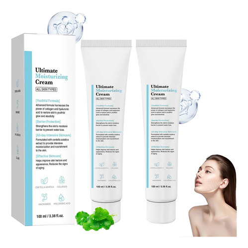 2pc Crema Hidratante Definitiva Con Fórmula Juvenil, Crema