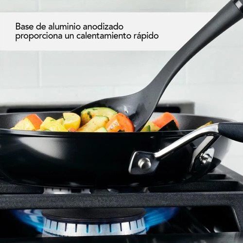 Sarten Antiadherente Kitchenaid 84802 31cm Anodizada Negra